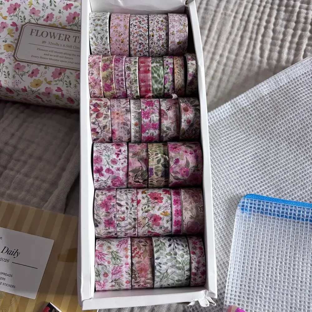 Planner lot with Erin Condren quarterly Daily Planner Washi, Undated Planner